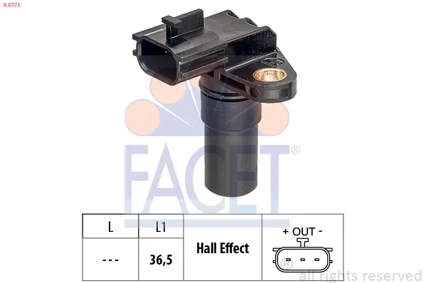 Neue Kollektion FACET 9.0775 - Sensor, Motordrehzahl