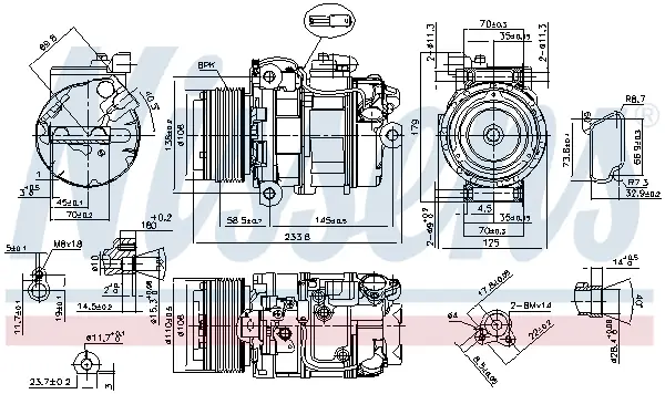 NISSENS 89595 - Kompressor, Klimaanlage - ** FIRST FIT ** Wochenendangebot
