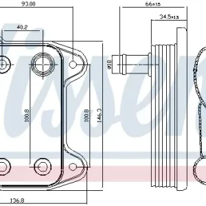 Sonderaktion NISSENS 90622 - Ölkühler, Motoröl - ** FIRST FIT **