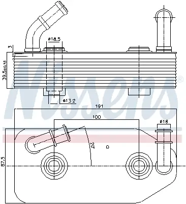 Zertifiziert NISSENS 90667 - Ölkühler, Automatikgetriebe