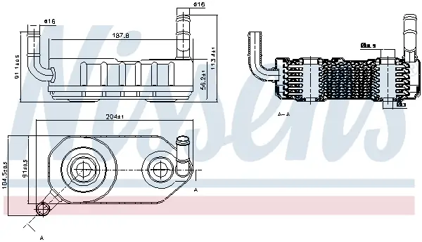 Sonderangebot NISSENS 90708 - Ölkühler, Automatikgetriebe