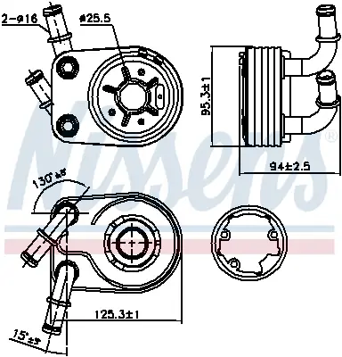Highlight NISSENS 90794 - Ölkühler, Motoröl - ** FIRST FIT **