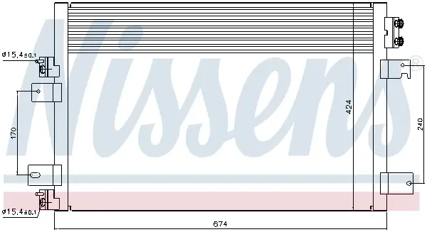 Echt NISSENS 940151 - Kondensator, Klimaanlage