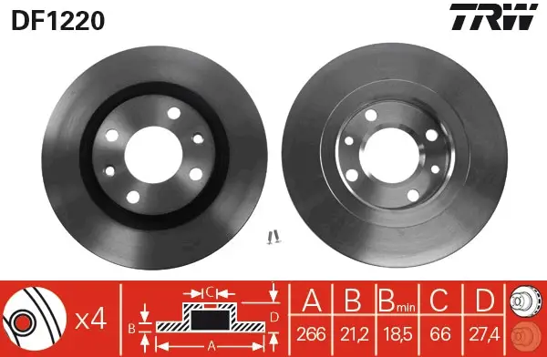 TRW DF1220 - Bremsscheibe Direkt Vom Hersteller