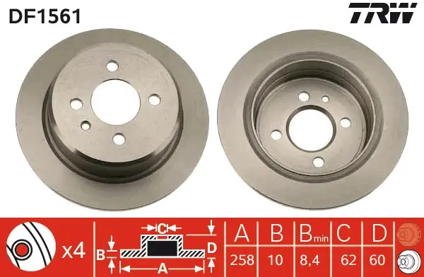 TRW DF1561 - Bremsscheibe Expressversand