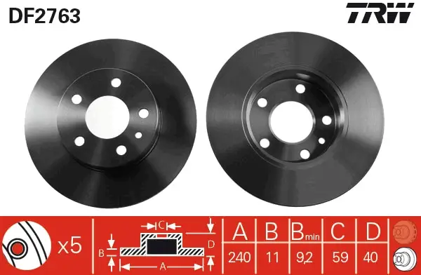 TRW DF2763 - Bremsscheibe Angebot