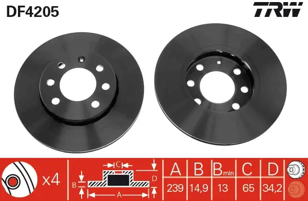 Finale Aktion TRW DF4205 - Bremsscheibe