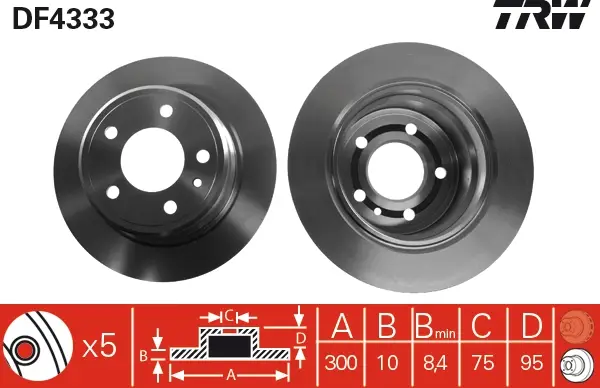 Sonderangebot TRW DF4333 - Bremsscheibe