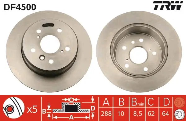 Neue Kollektion TRW DF4500 - Bremsscheibe