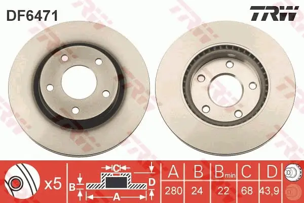 Must-Have TRW DF6471 - Bremsscheibe