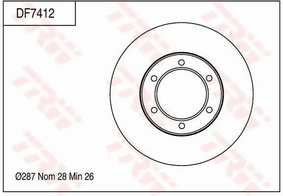 TRW DF7412 - Bremsscheibe Preisreduziert
