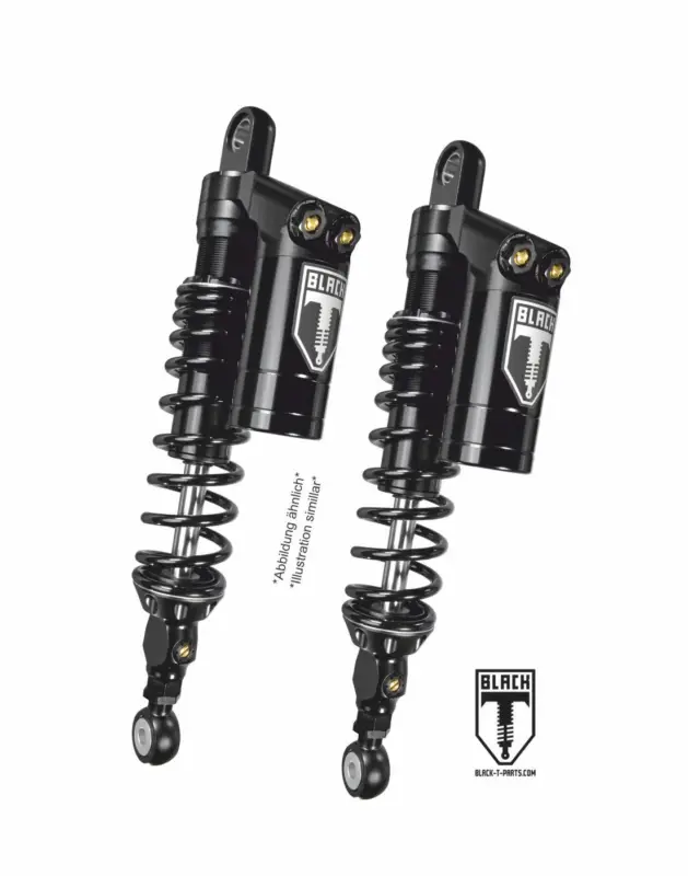 Finale Aktion BLACK-T Stereo Federbein Set Stage3 mit Reservoir für Indian Scout / Scout Sixty 2015-2020