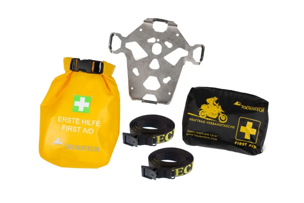 Zubehörhalter mit Erste-Hilfe Set für Motorradkoffer ZEGA Pro/ZEGA Mundo by Touratech Waterproof Highlight