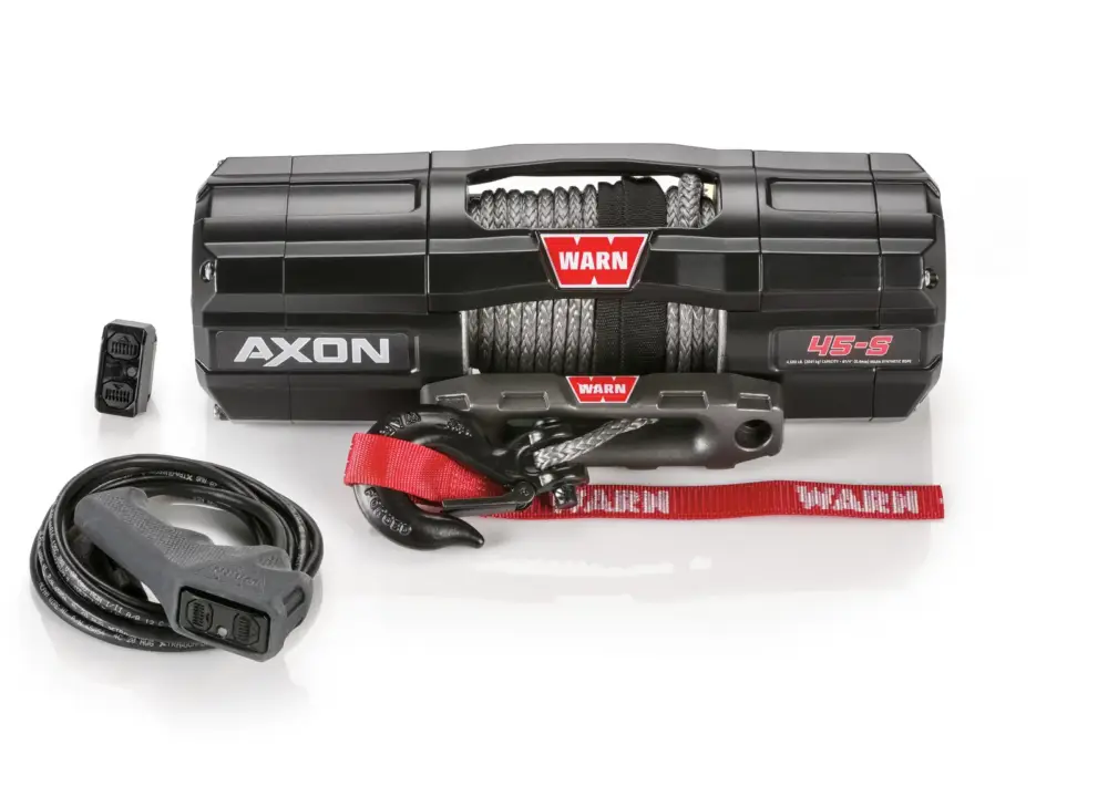 Abverkauf WARN Seilwinde AXON 45-S 2041 kg Zugkraft, mit 15m Synthetik Seil