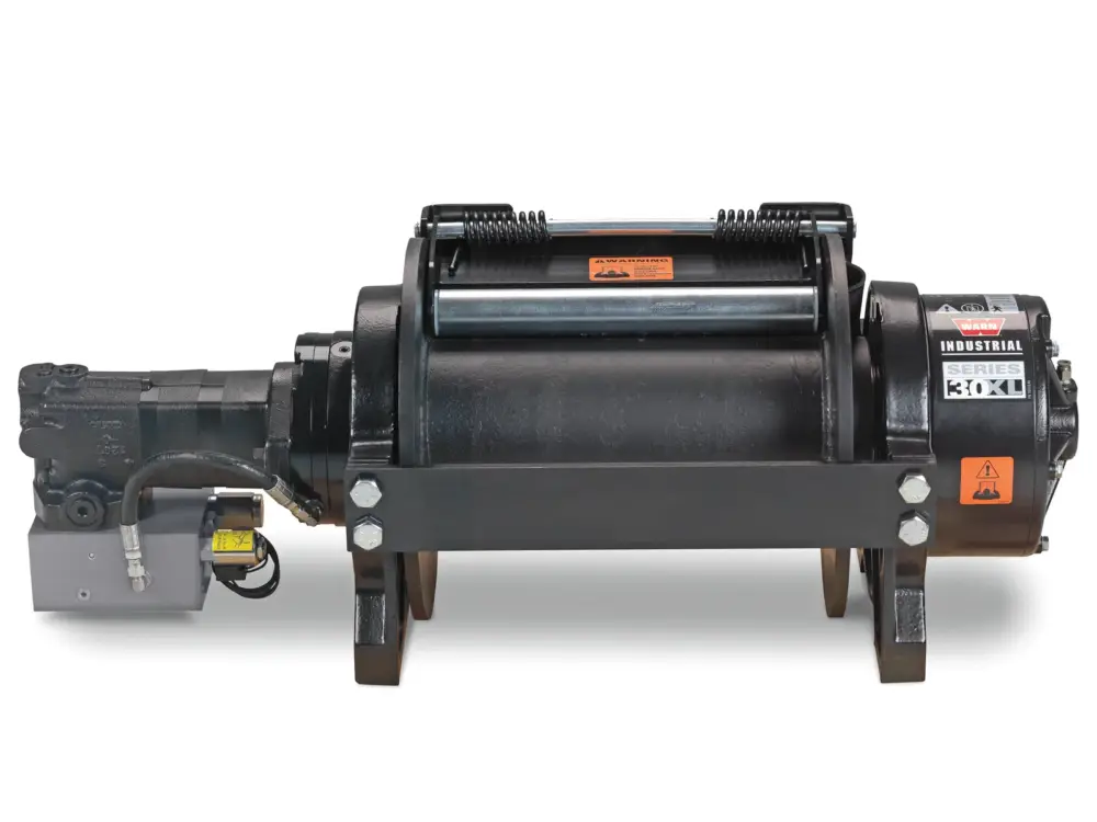 Top-Seller WARN Winde Serie 30, Hydraulik, 13,6 to. -lange Trommel-, mit Luftfreilauf