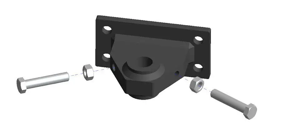 Zugmauladapter Set universal für Bolzen bis 32mm Durchmesser, mit Anbauanleitung Geprüft