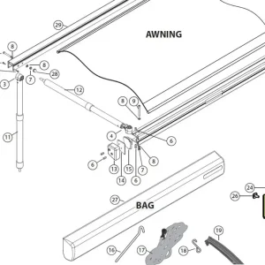 Rhino Rack L-Halter Sunseeker Markise für 50-032132 & 50-032133 (1 Stk) Highlight