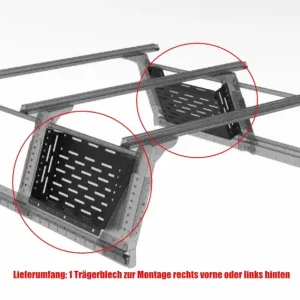 Geprüft Muli-Rack Trägerblech Xtra-Cab, vorne rechts bzw. hinten links (1 Stk.)
