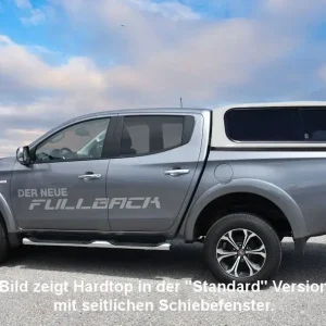 Billig Commercial Hardtop für Fiat Fullback ab ‘15 Doka flach seitl. Aluklappen