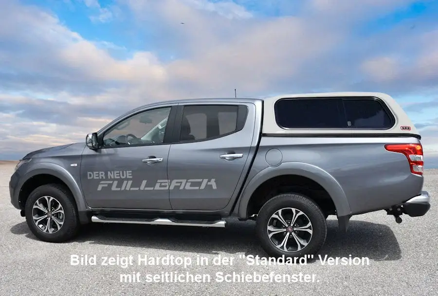 Billig Commercial Hardtop für Fiat Fullback ab ‘15 Doka flach seitl. Aluklappen
