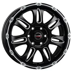 CW-Alufelge CW8 8x18 ET+48 6x130 84,1 Sprinter/Grenadier, schwarz matt poliert Abverkauf