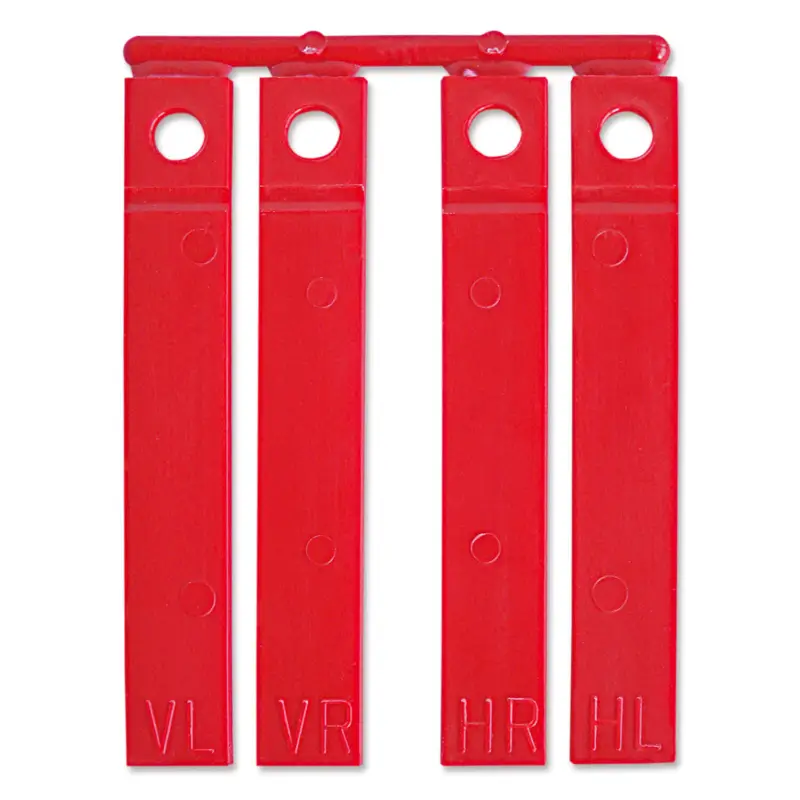 Saisonangebot Ventilanhänger zur Rädermarkierung 4er Set VL/VR/HL/HR auch beschriftbar Rot