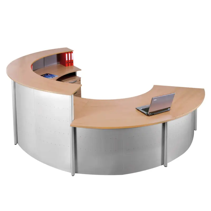 Neu Empfangstheke TK6 Concept Set mit 2 Theken und 2 Tischen 45 Grad abgewinkelt