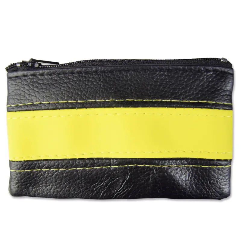 Nur Für Kurze Zeit Schlüsseltasche Look Plus mit großem Schlüsselring Schwarz/Gelb