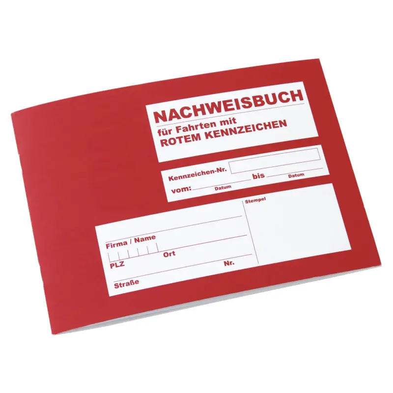 Nachweisbuch DIN A5 für Fahrten mit rotem Kennzeichen mit 40 Seiten Letzte Chance