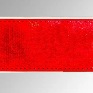 Reflektor rechteckig, 79 x 35 mm, rot, 2 Stück Geprüft