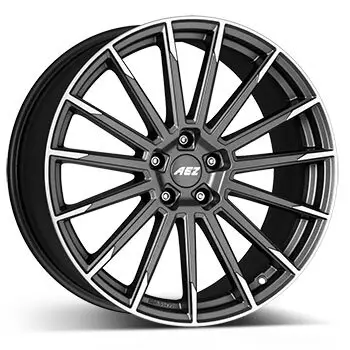 8 x 18 ET 44 AEZ Felge für Ford Transit Connect in graphit matt/poliert Echt
