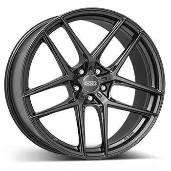 8 x 19 ET 45DOTZ Felge für Suzuki SX4 in gunmetal (dunkelgrau gebürstet) Geprüft